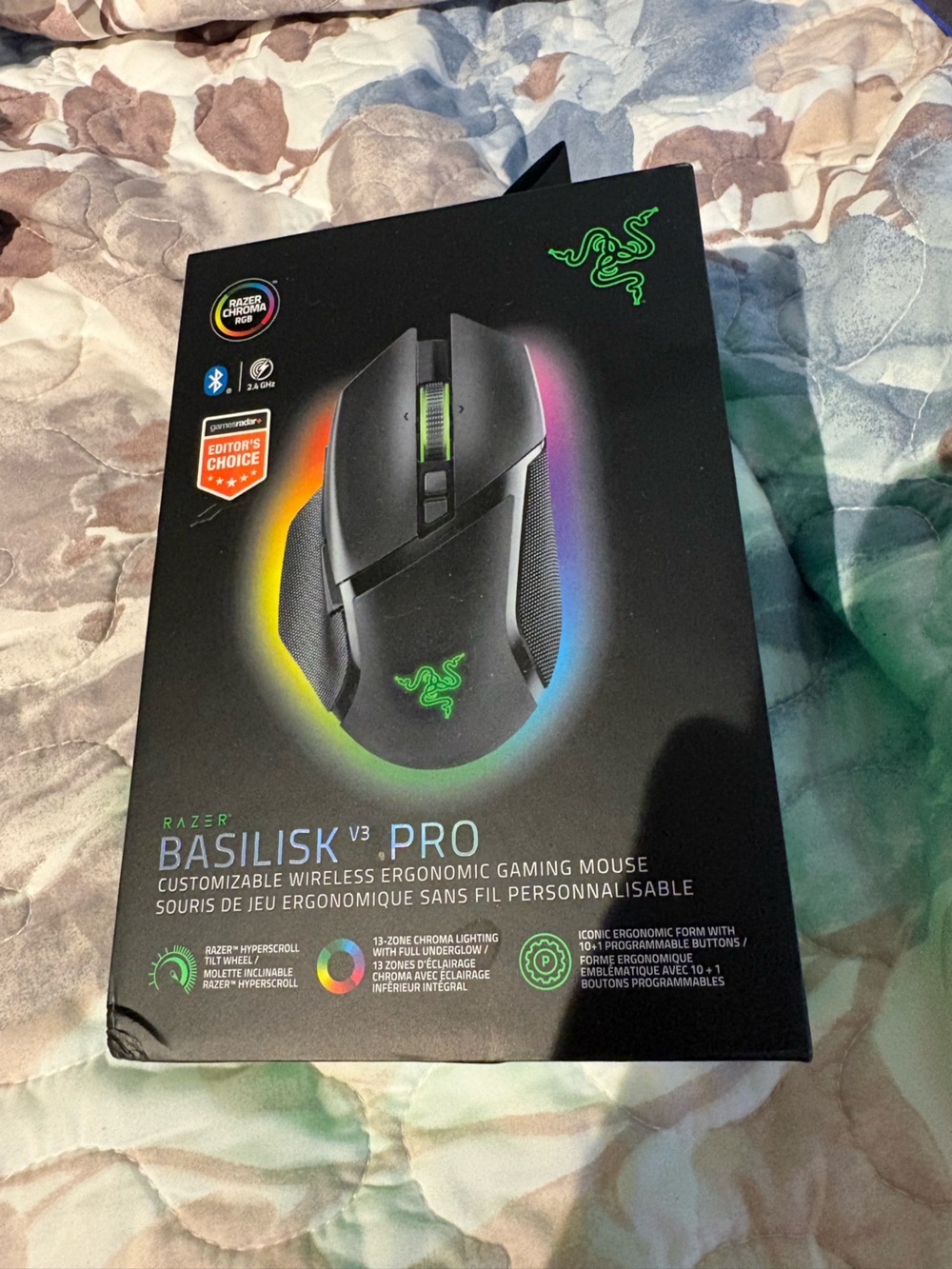 Razer Basilisk V3 Pro Wireless
Right-Hand Ergonomic Mouse 11 Btn
30000 DPI,